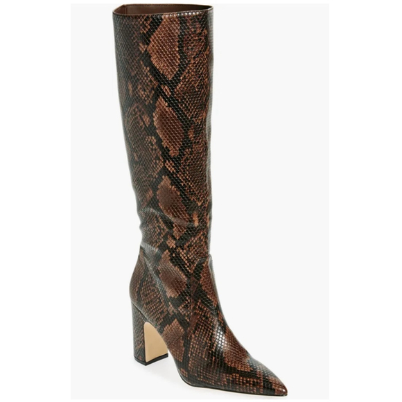 Steve Madden Evey Tall Boot Brown Snake skin‎ 7.5 US - Picture 1 of 6